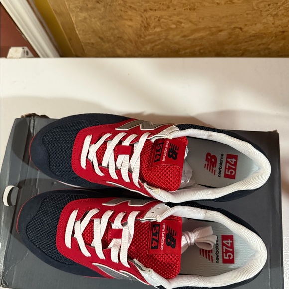 New Balance 574 Men's Eclipse Red Sneakers Athletic Shoes ML574SA1 - Picture 5 of 6